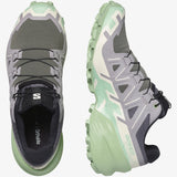 Salomon Womens Speedcross 6 Shoes In Castlerock/Vanilla Ice/Smoke Green