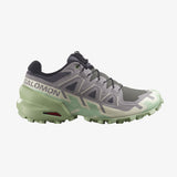 Salomon Womens Speedcross 6 Shoes In Castlerock/Vanilla Ice/Smoke Green