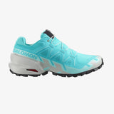 Salomon Womens Speedcross 6 Shoes In Blue Curacao/Lunar Rock/Iced Aqua