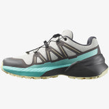 Salomon Womens Speedcross Peak Shoes In Icicle/Castlerock/Aruba Blue