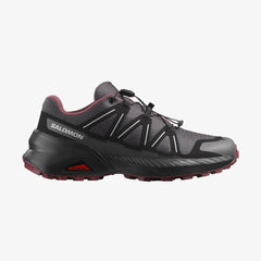 Salomon Womens Speedcross Peak Shoes In Asphalt and Black