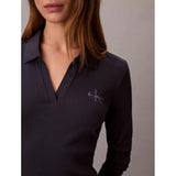 Calvin Klein Womens Monologo Rib Golfer Dress