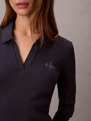 Calvin Klein Womens Monologo Rib Golfer Dress