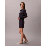 Calvin Klein Womens Monologo Rib Golfer Dress