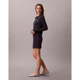 Calvin Klein Womens Monologo Rib Golfer Dress