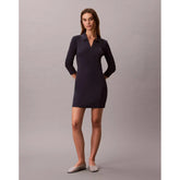 Calvin Klein Womens Monologo Rib Golfer Dress