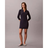 Calvin Klein Womens Monologo Rib Golfer Dress