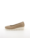 Hush Puppies Womens Gracen Cow Leather Pump Shoes In Oat Beige