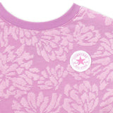 Converse Girls Floral Jacquard Dolman T-Shirt In Grape