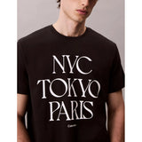 Calvin Klein Ckjm Ss 20S Tc Flagship City Grahic Tee Black