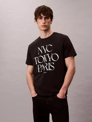 Calvin Klein Ckjm Ss 20S Tc Flagship City Grahic Tee Black