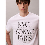 Calvin Klein Ckjm Ss 20S Tc Flagship City Grahic Tee White