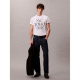 Calvin Klein Ckjm Ss 20S Tc Flagship City Grahic Tee White