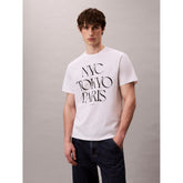 Calvin Klein Ckjm Ss 20S Tc Flagship City Grahic Tee White