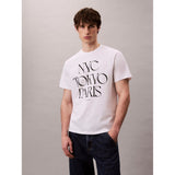 Calvin Klein Ckjm Ss 20S Tc Flagship City Grahic Tee White