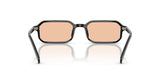 Emporio Armani Mens Rectangle Full Rim Sunglasses In Black/Orange