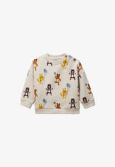 Ben Sherman Boys Forest Friend Crew Sweatshirt In Beige