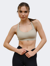 Anta Womens Pro Sports Bra In Beige