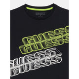 Guess Boys Print T-Shirt in Black