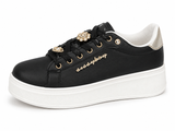 Sissy Boy Womens Gabriella Sneakers With Charms In Black