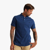 Polo Mens Stretch Pique Ss Golfer Dark Blue