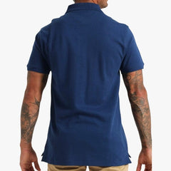 Polo Mens Stretch Pique Ss Golfer Dark Blue