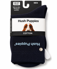 Hush Puppies Mens Combed Cotton Socks In Dark Navy