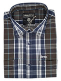 Jeep Mens Yarn Dye Ss Check Shirt Multi