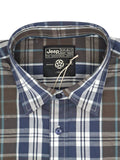 Jeep Mens Yarn Dye Ss Check Shirt Multi