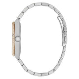 Guess Mens Vincent Two Tone Analogue Stainless Steel Watch In Silver/Gold/Green Dial