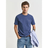 Gant Mens Regular Shield Golfer In Blue Melange