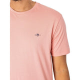 Gant Mens Regular Shield T-Shirt In Bubblegum