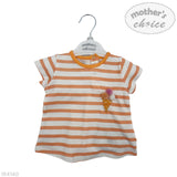 Mother's Choice Girls Ice Cream 2 Piece Set In Orange and White