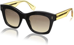 Fendi Square Frame Sunglasses For Womens In Transparent Yellow