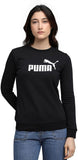Puma Womens Essential No.1 Logo Crew Sweatshirt In Black