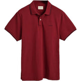 Gant Mens Tipping Rugger Golfer In Maroon