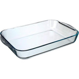 Borcam By Pasabahce Glass Rectangular Baking Tray In Clear