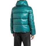 Replay Womens Puffer Jacket In Teal