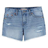 Levis Girls Girlfriend Shorty Shorts Denim