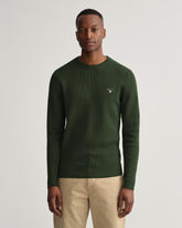 Gant 8030140 D1 Rib Texture C Neck Green