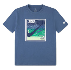Nike Boys Pop Mesh Graphic T-Shirt In Blue
