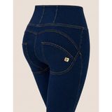Freddy Womens High Waist Skinny Joy Jeans In Dark Navy