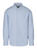 Pringle Mens Clark Check Long Sleeve Tailored Shirt In Blue