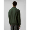 Calvin Klein Terry Micro Monologo Quarter Zip In Dark Green