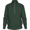 Calvin Klein Terry Micro Monologo Quarter Zip In Dark Green