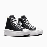 Converse Ladies Ctas Move High Canvas Shoes In Black And White