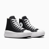 Converse Ladies Ctas Move High Canvas Shoes In Black And White