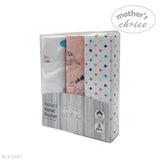 Mother's Choice Unisex Kids Dino Flannel Reciever In White Multi/Pink