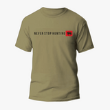Sniper Mens Never Stop T-Shirt In Khaki