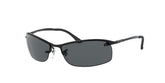 Rayban Rb3183 Dark Black 1/2 Frame Polarized